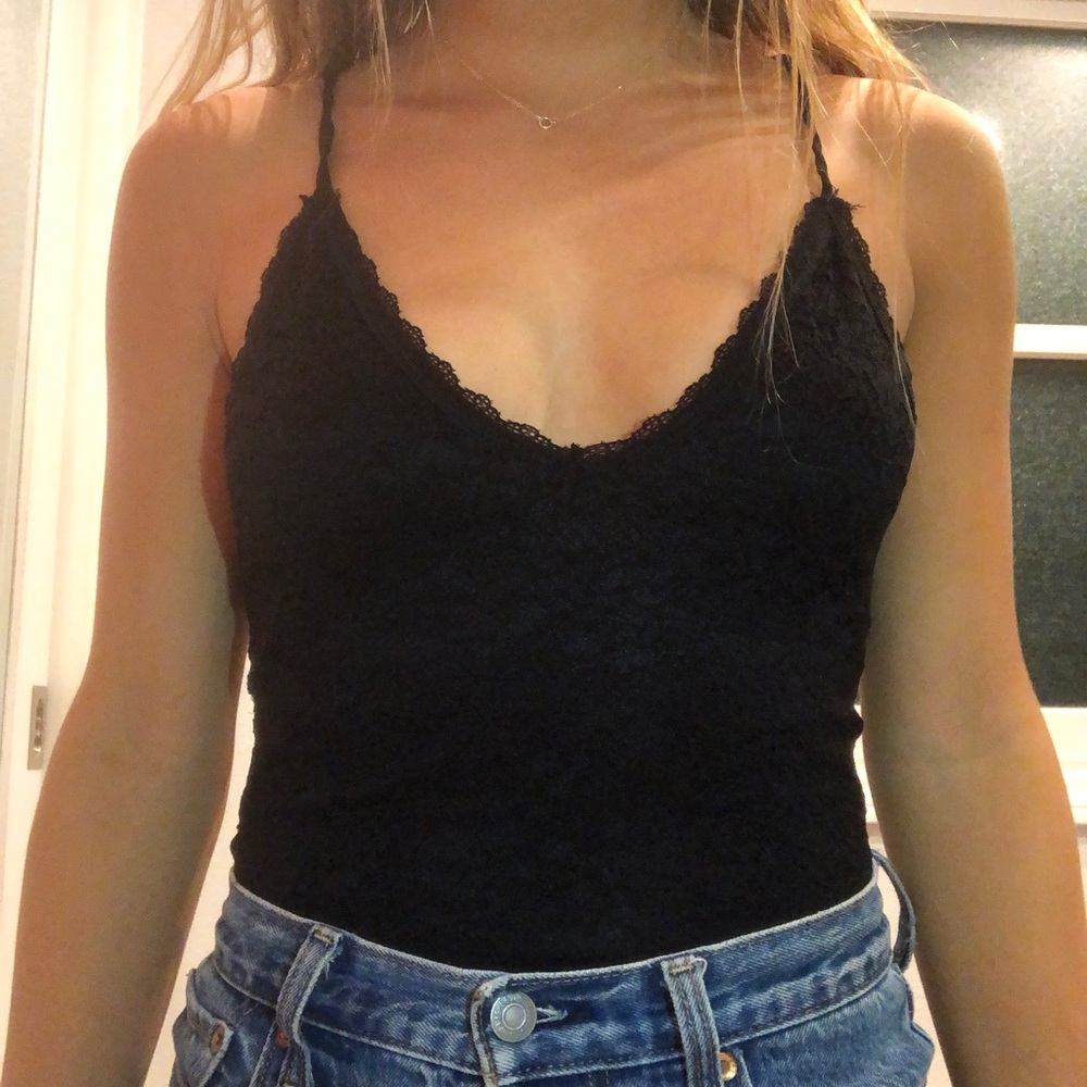 Black lace bodysuit